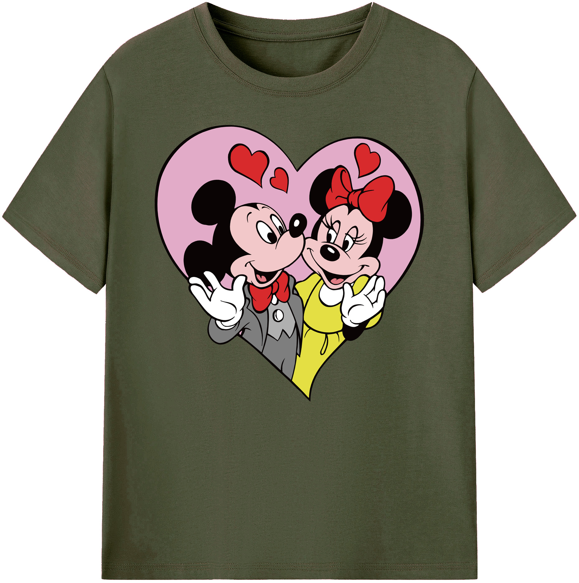 ミッキーマウス Mickey Mouse 綿100％ メンズ半袖Tシャツ｜肌触りやわらか＆通気性